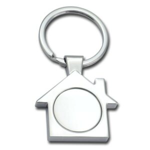 מחזיק מפתחות בית עם מטבע עגלות